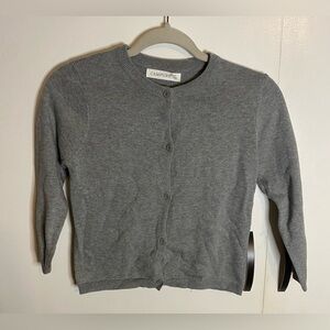 NWT Girls Grey Campure Cardigan Sweater Size 7Y